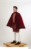  Photos Man in Historical Dress 27 a poses red cloak whole body 0010.jpg